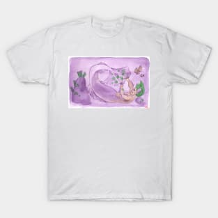 MerMay Underwater Purple Painter Merman Watercolor T-Shirt